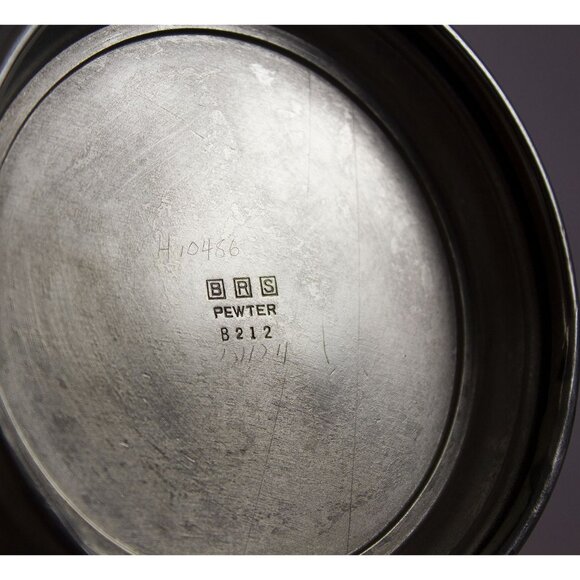 BRS Bernard Rice Sons Pewter Coffee Pot B212 10" Tall c. 1910 Monogram - Picture 6 of 8